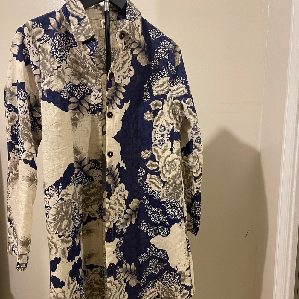 Floral Button-Up Dress, unique & beautiful!